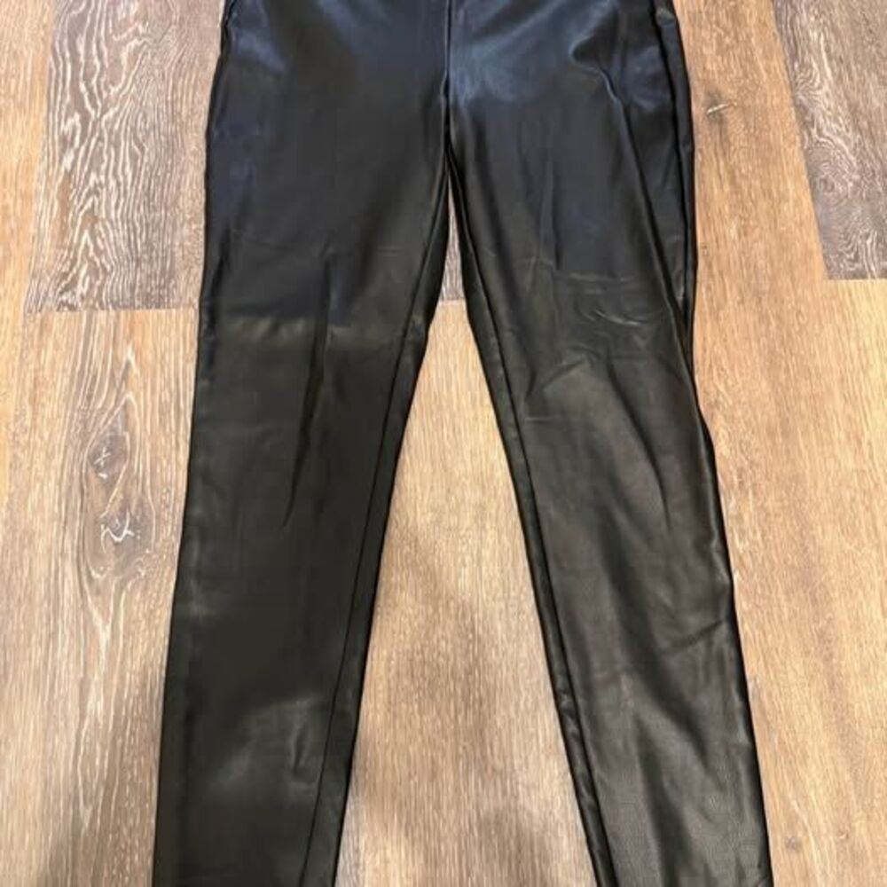 LOFT small Black Faux Leather Leggings